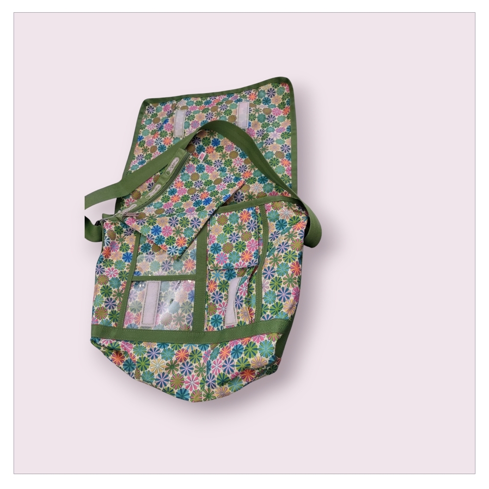 LeSportsac Floral Messenger Bag, Like New - Picture 2 of 6